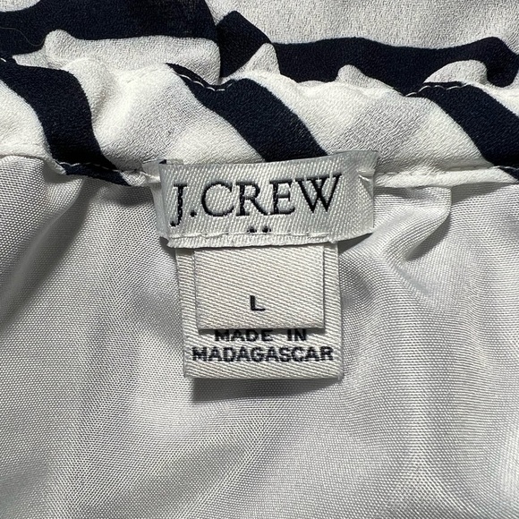 J. Crew Striped Ruffle Halter Dress Size Large - Picture 4 of 5